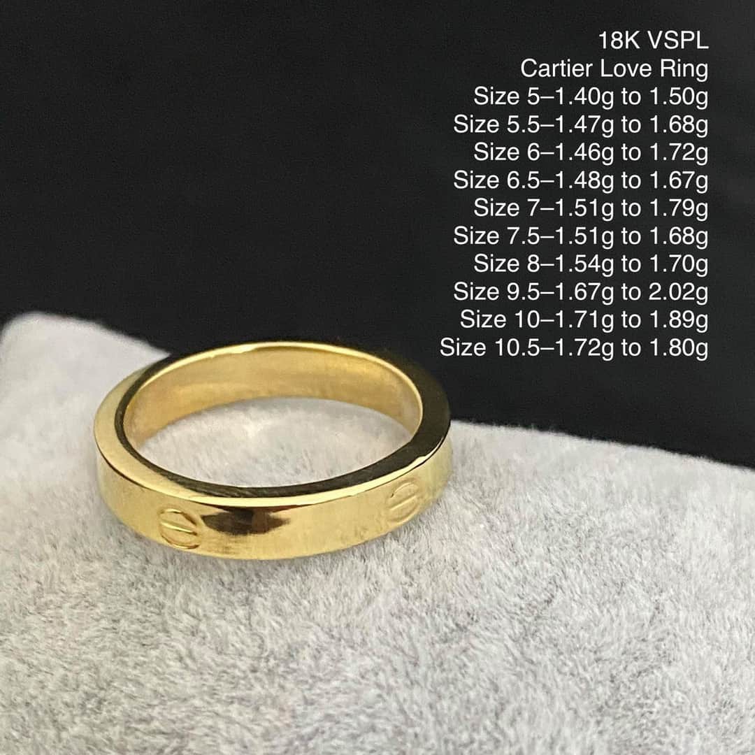 18K Saudi Gold Cartier Ring VSPL, Women 
