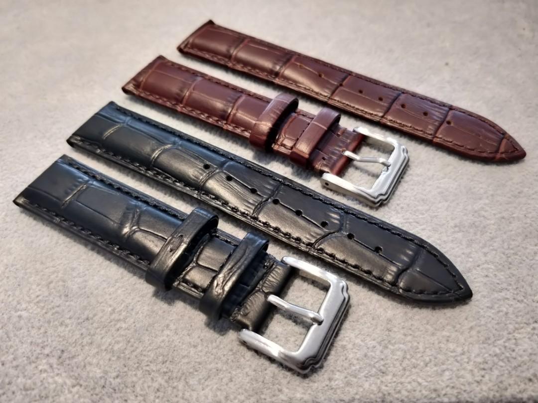 21mm crocodile best sale watch strap