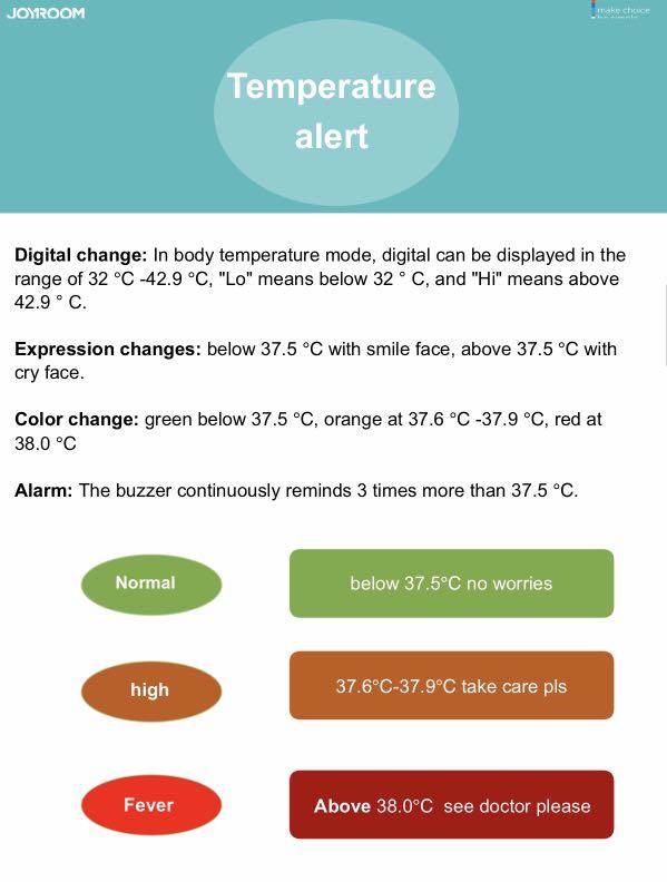全新現貨！尖沙咀店取或順豐寄出！ Joyroom XSIFT002B 紅外線探熱槍 額溫槍 Joyroom Infrared