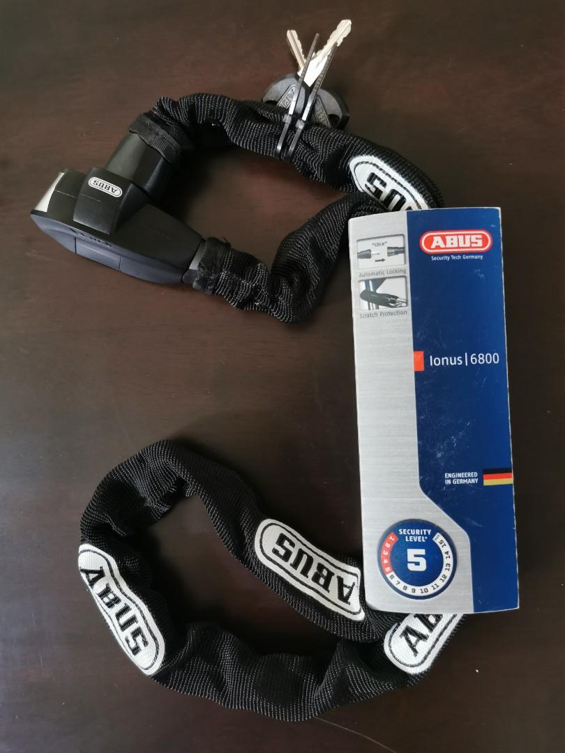 Abus Ionus Chain Lock, Equipment, & Parts, Bicycles on Carousell
