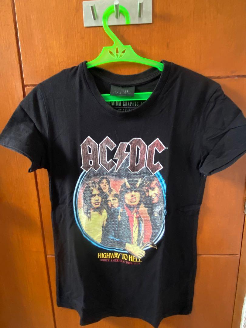 Acdc Shirt Women S Fashion Clothes Tops On Carousell