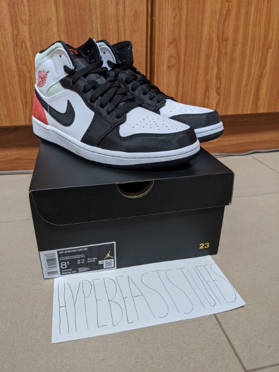 Air Jordan 1 Mid Union Black Toe Men s Fashion Footwear Sneakers on Carousell