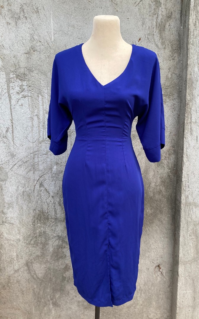 asos blue midi dress