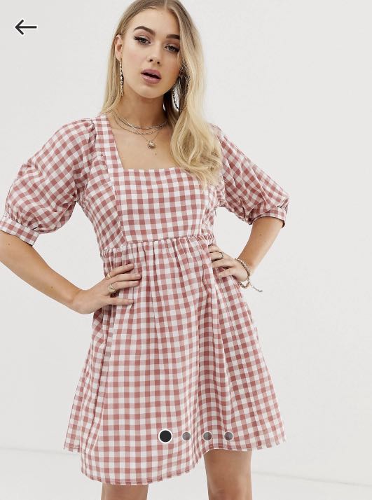 Checked dress asos clearance