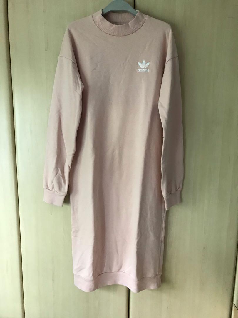 pink adidas sweater dress