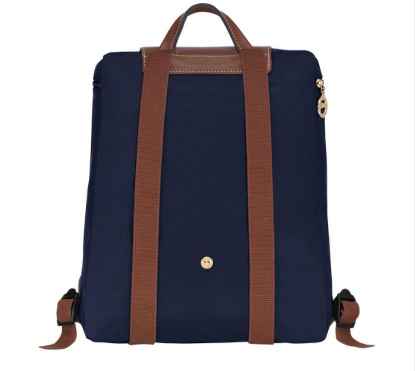 longchamp navy blue backpack