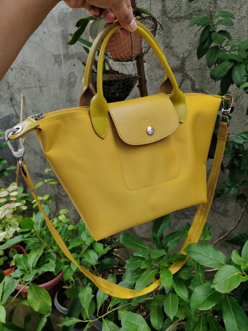 Longchamp bag mustard yellow deals
