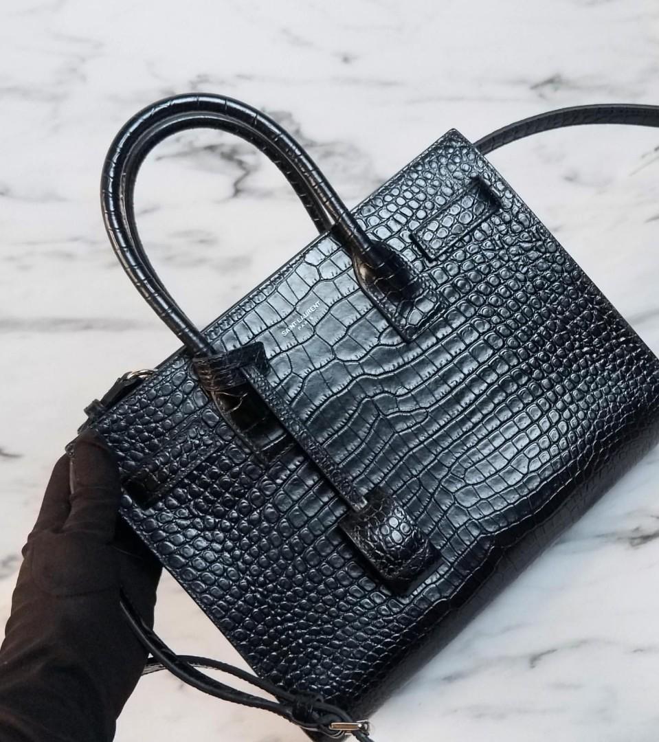 Yves Saint Laurent (YSL) Classic Sac de Jour Baby in Embossed Crocodile  Shiny Leather, Luxury, Bags & Wallets on Carousell