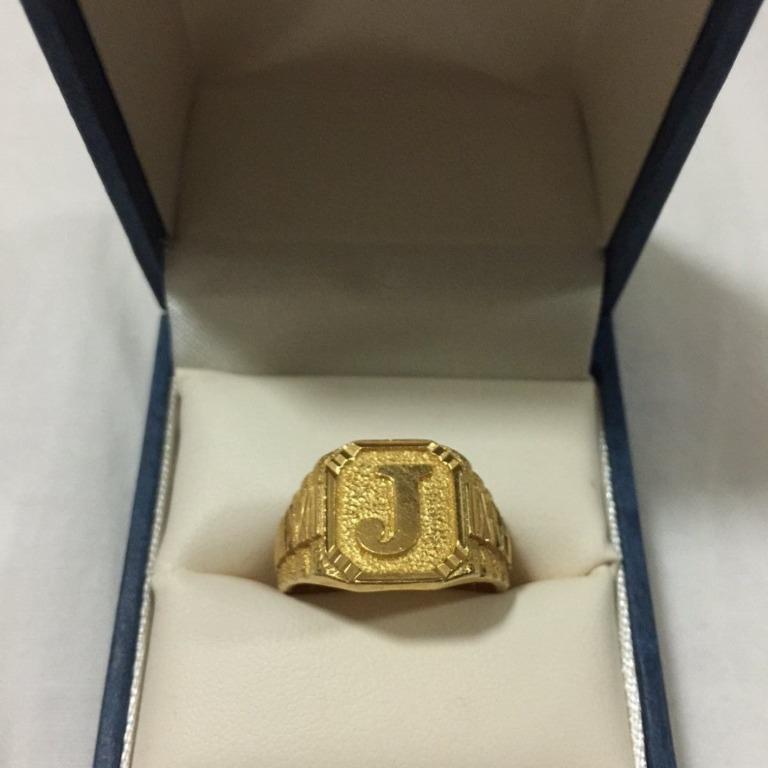Available Authentic genuine 916 gold fine 22k Solid ring 8.69g. J alphabet letter design