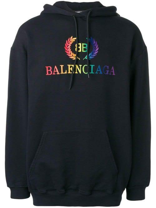balenciaga hoodie rainbow