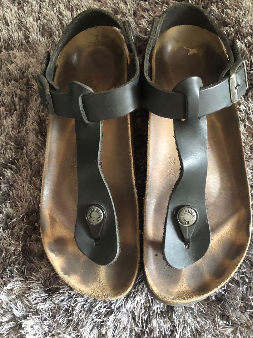 genuine leather birkenstocks