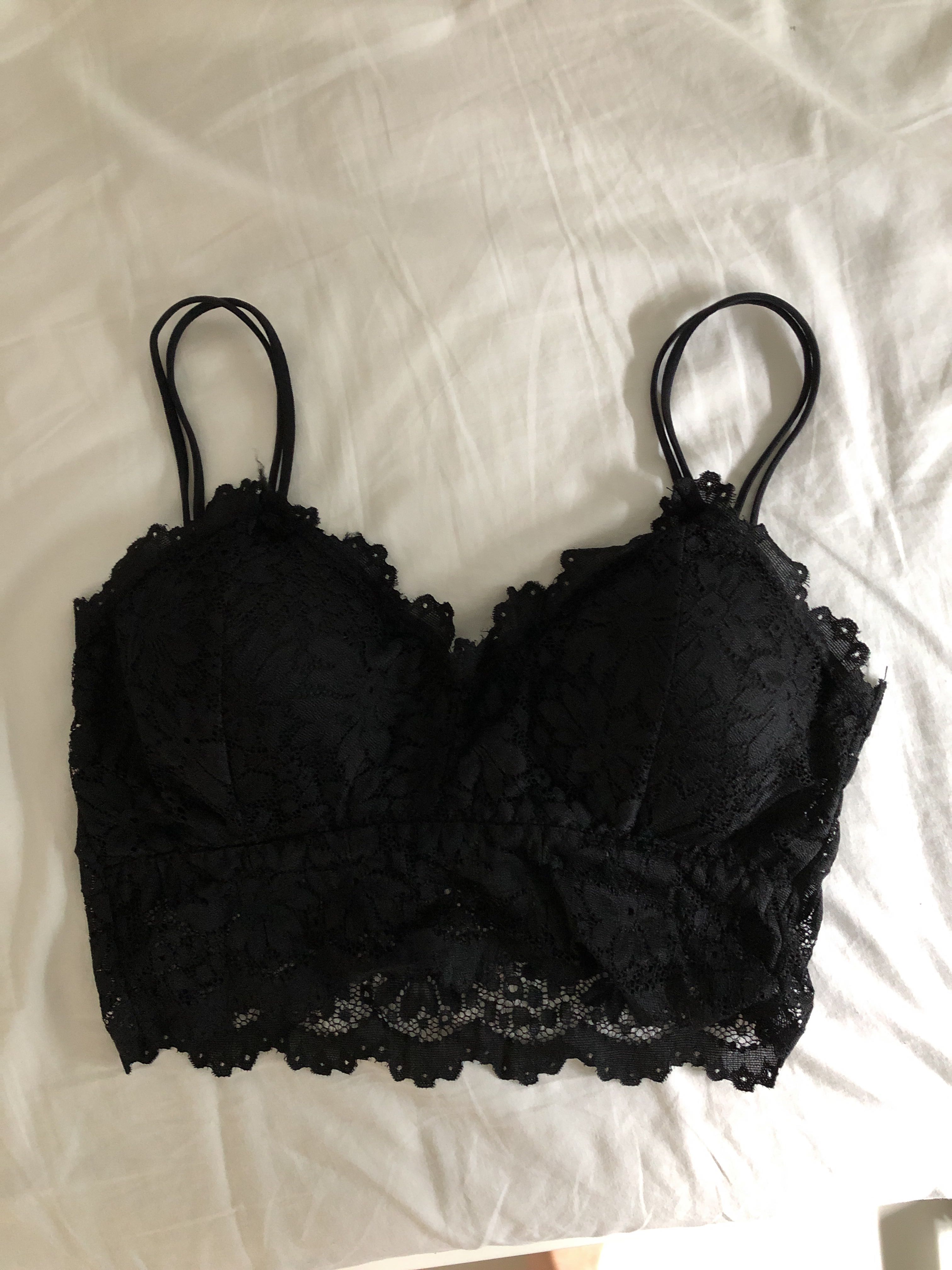 black padded bralette