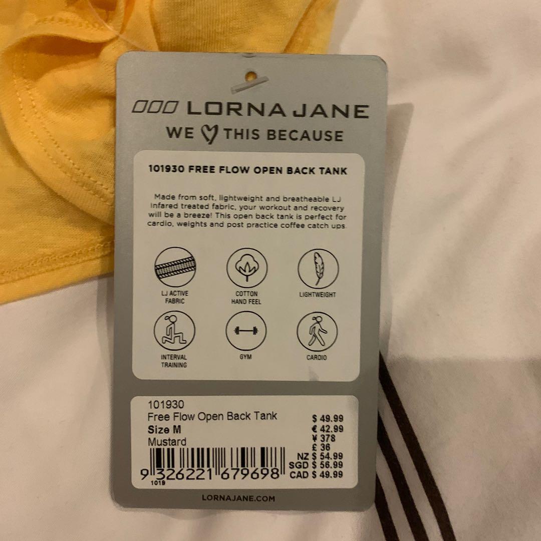 BNWT Lorna Jane free flow open back tank size M, Women