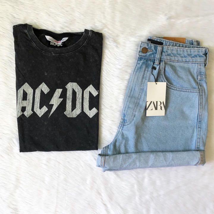 Brandnew Overruns Supre Acdc Vintage Tee Women S Fashion Clothes Tops On Carousell