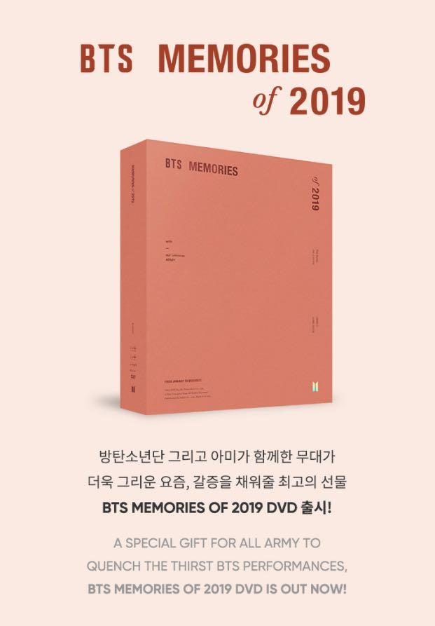 BTS Memories 2019 DVD, 興趣及遊戲, 收藏品及紀念品, 韓流- Carousell