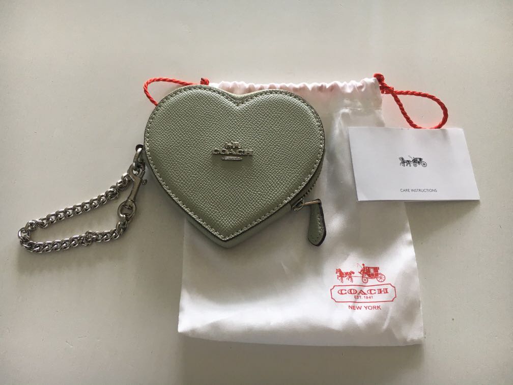 Authentic💯 Coach Heart Coin Purse, Luxury, Bags & Wallets on Carousell