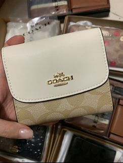 Coach small wallet white monogram short wallet630000923786251110