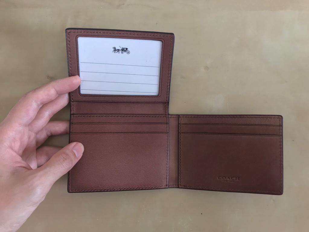 Coach trifold card wallet store