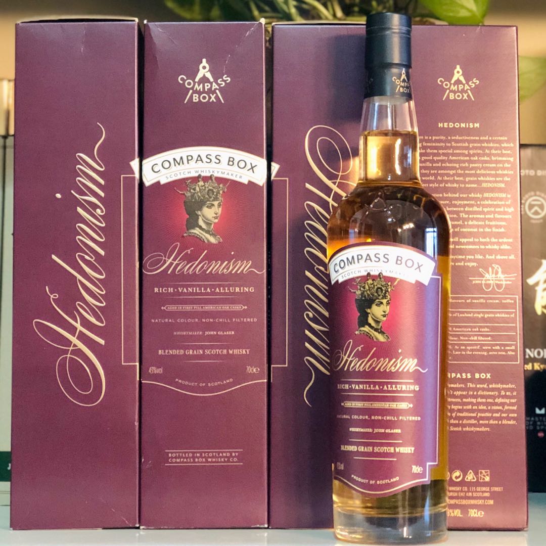 Compass Box Hedonism Malt Whisky with Box 700ml, Food & Drinks