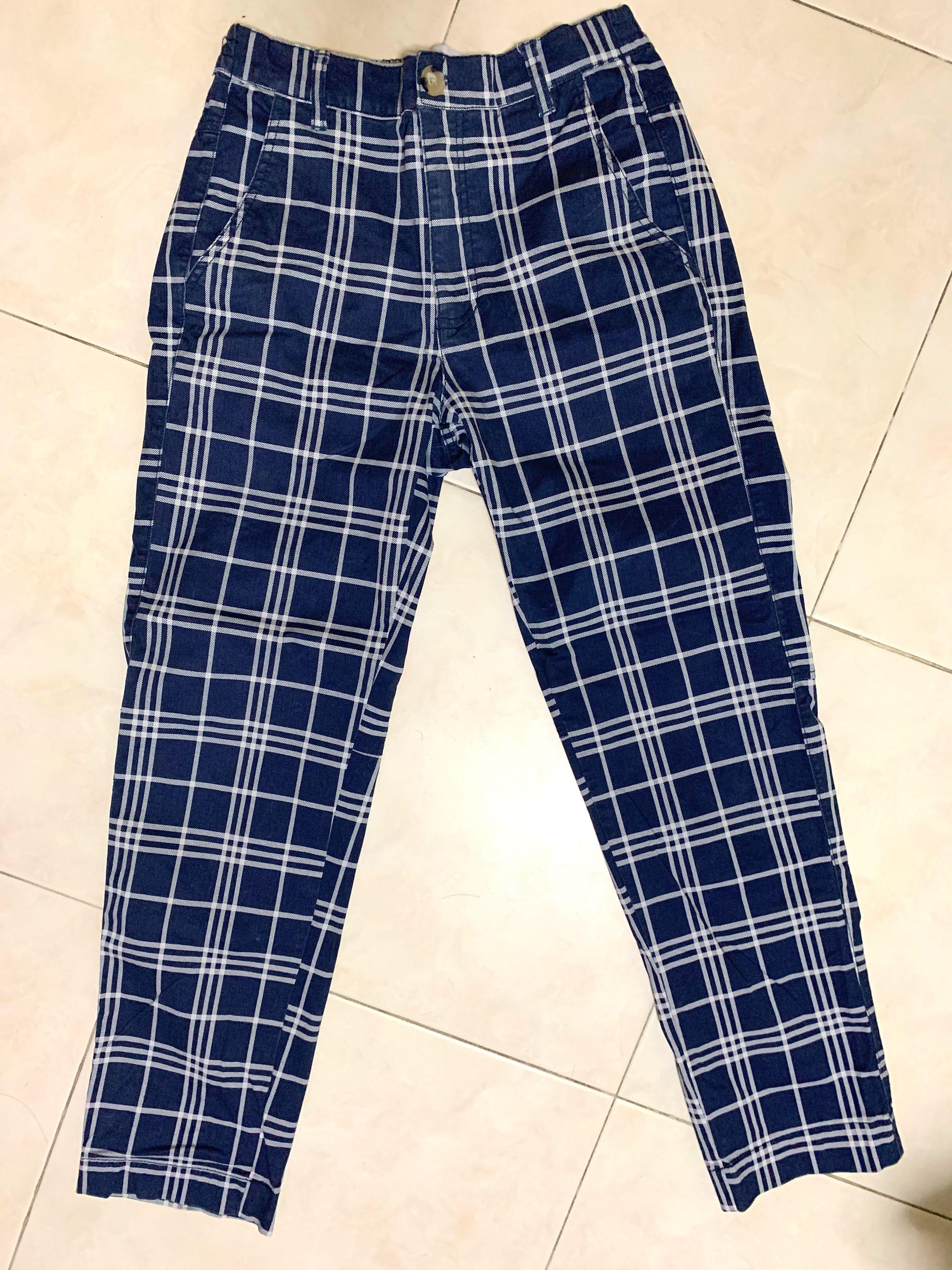 Checkered pants blue 2025