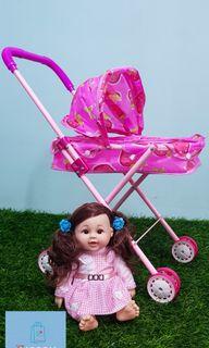 Dolls with metal stroller