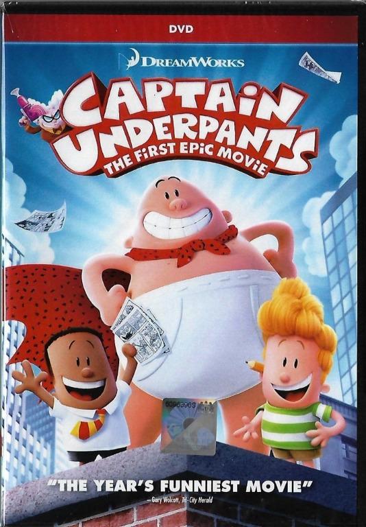 English Animated Movie Captain Underpants The First Epic Movie DVD, Hobbies  & Toys, Music & Media, CDs & DVDs on Carousell