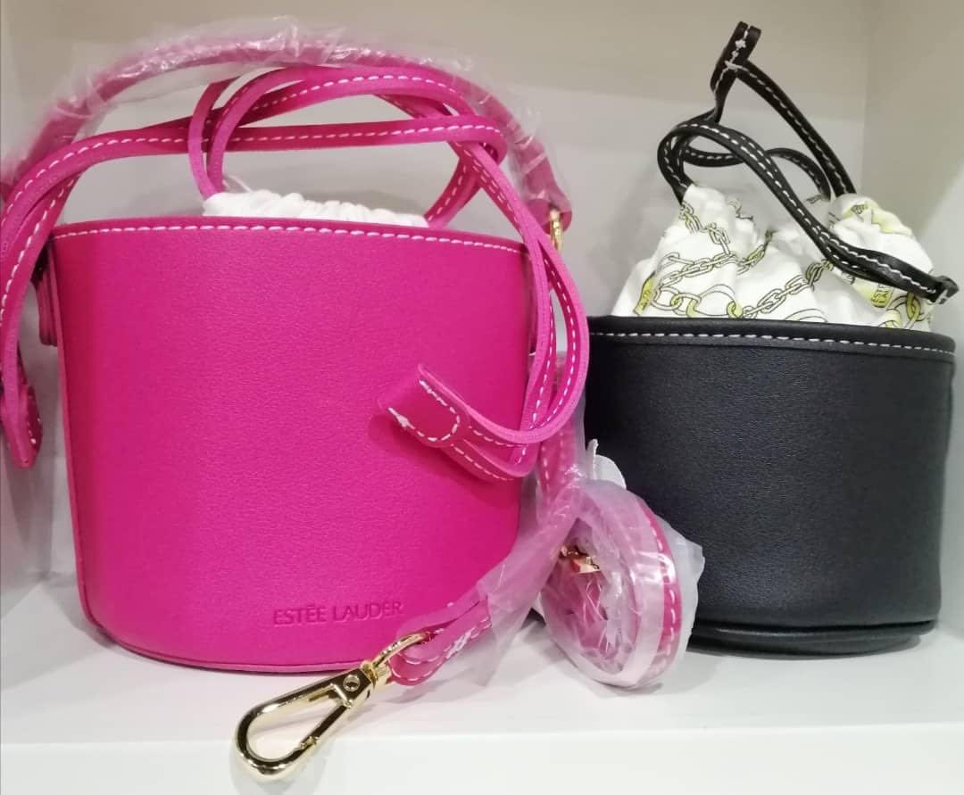 Estee lauder pink bucket sling bag