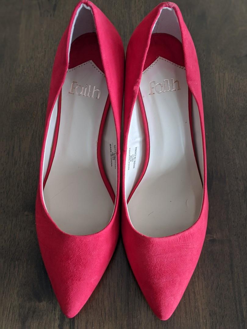 faith red shoes