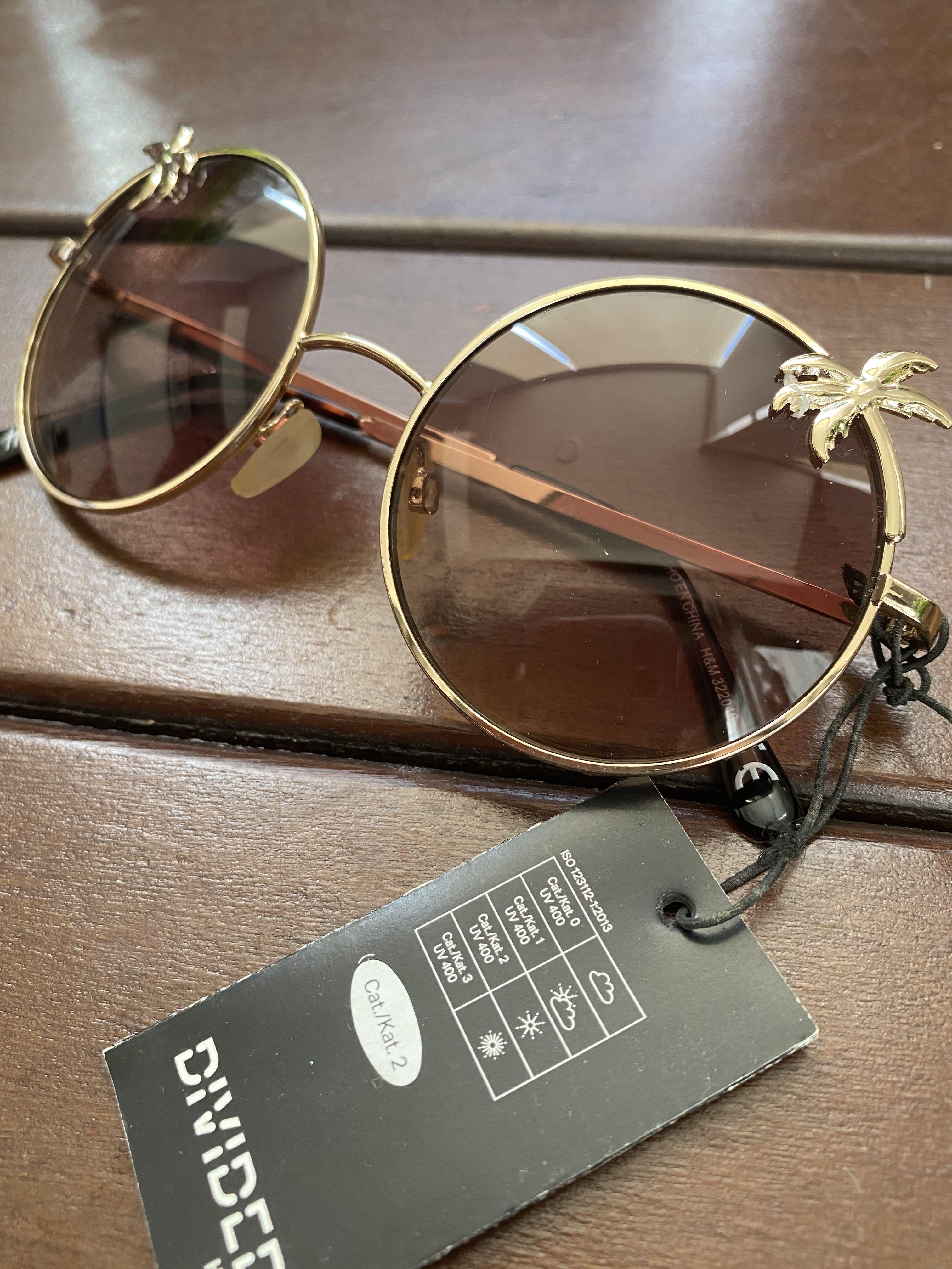 H M Round Palm Tree Sunglasses Women s Fashion Watches
