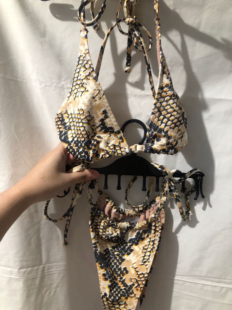 Snakeskin best sale bikini h&m