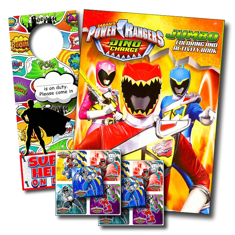 (HOT) POWER RANGERS DINO CHARGE Coloring Book and Stickers ...
