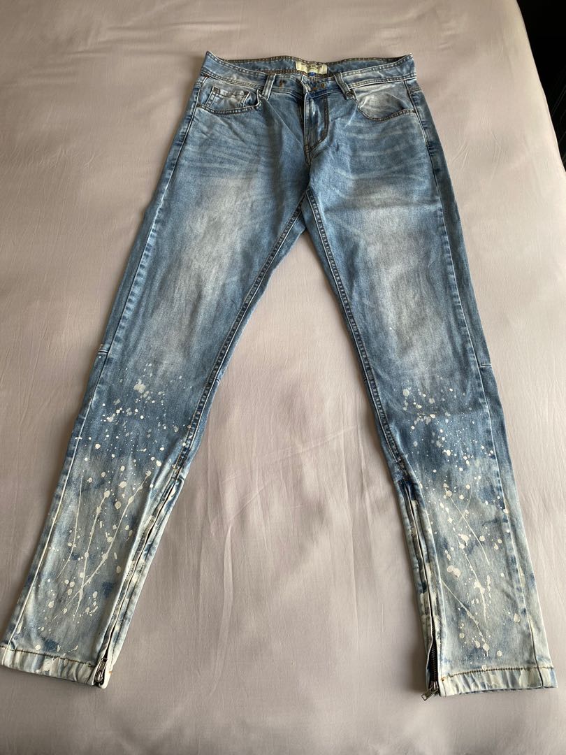 Hyper Denim Flame Blue Zipper jeans