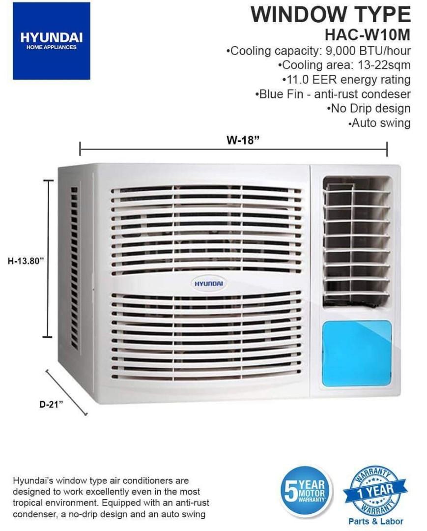 hyundai-and-haier-window-type-aircon-tv-home-appliances-air