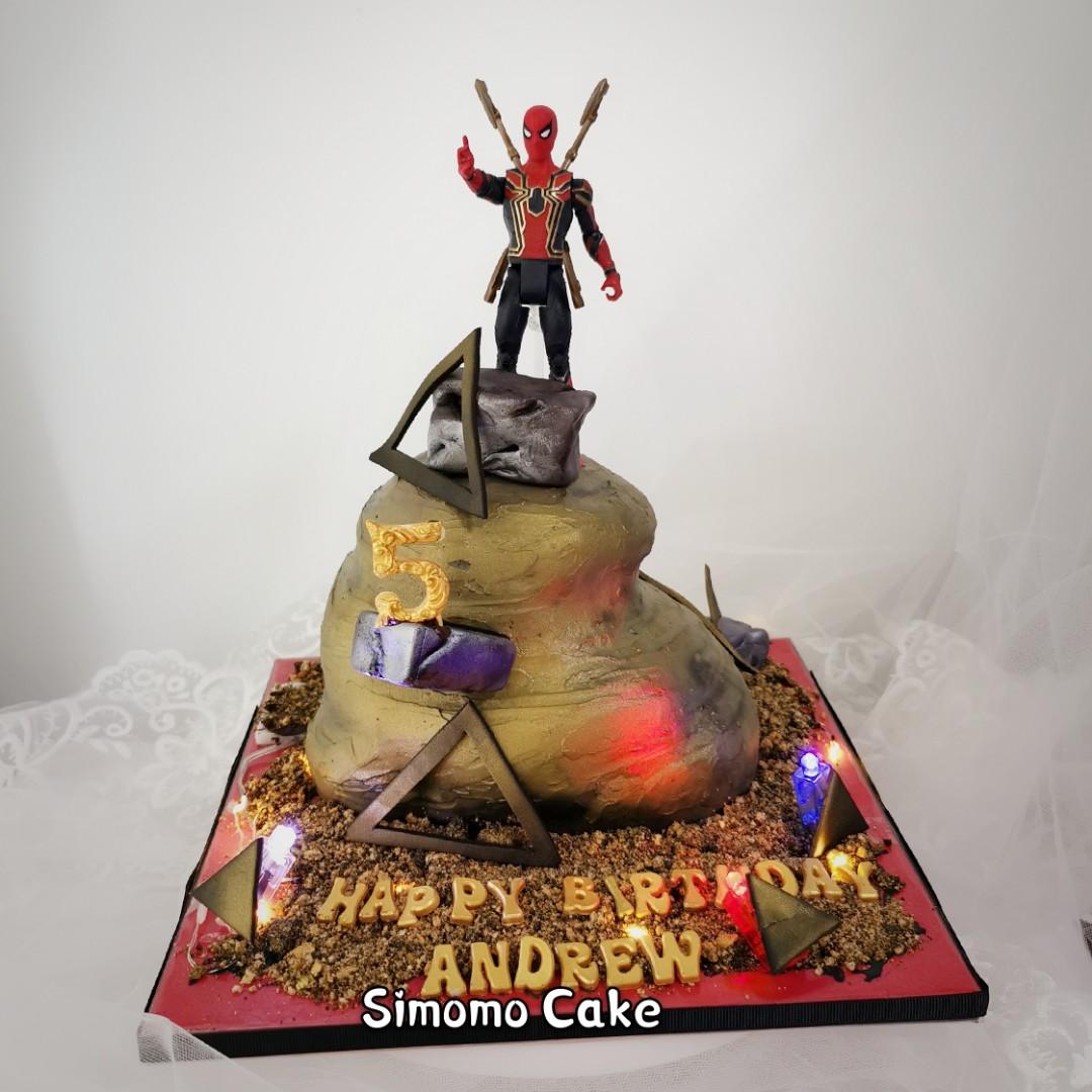 iron spiderman cake