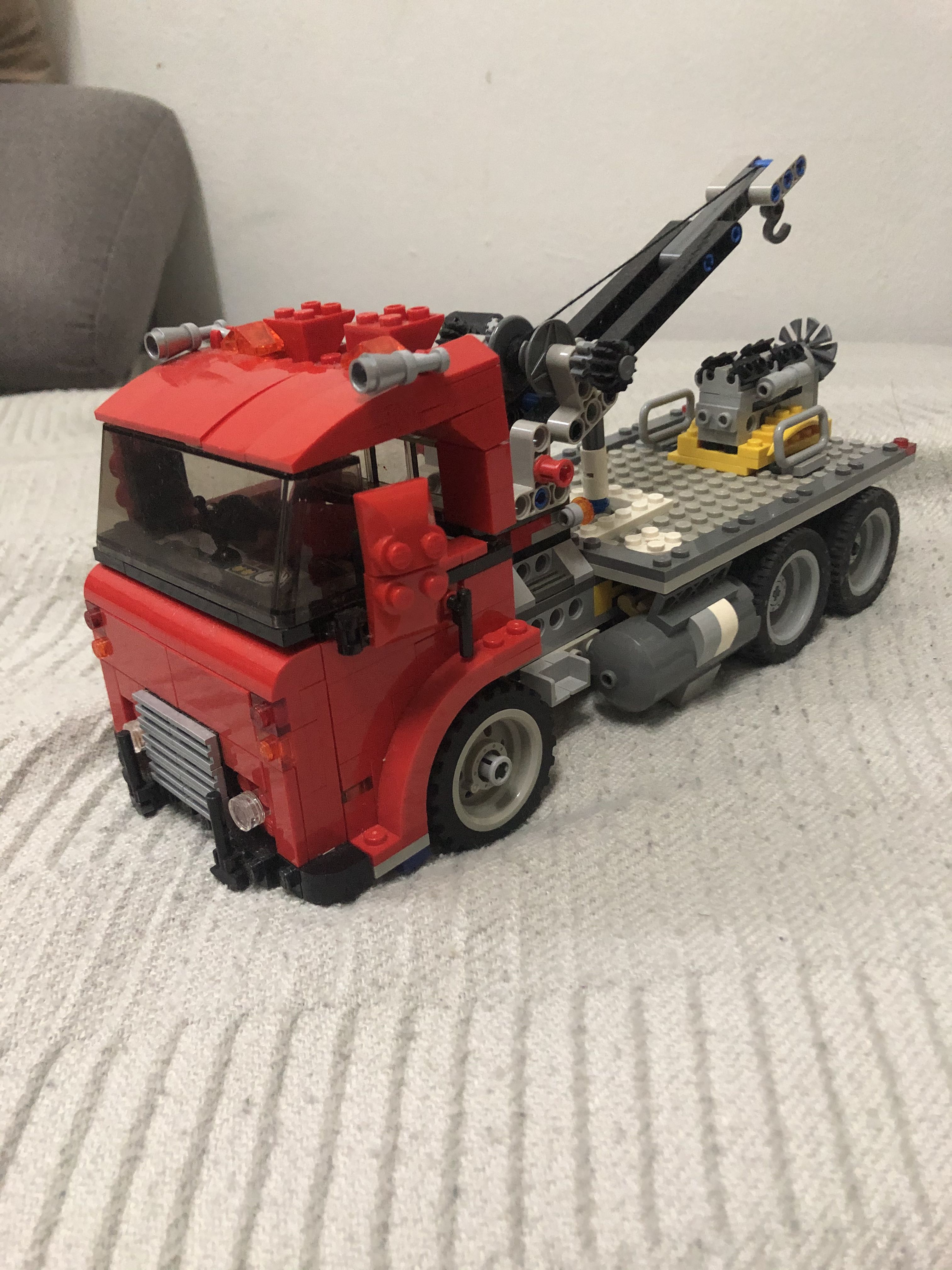 lego truck red