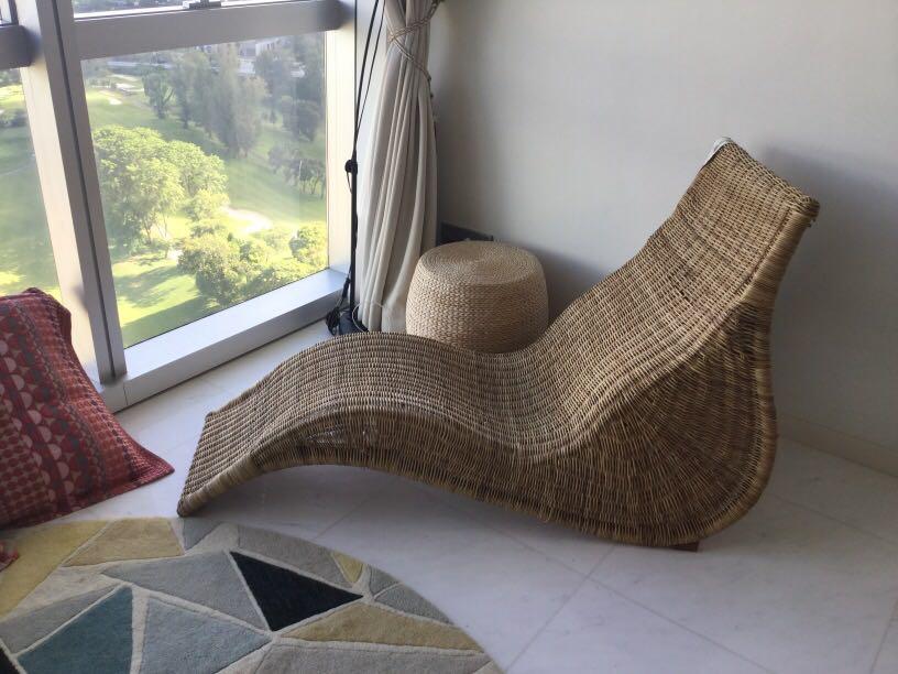 Rattan Lounger Chair Ikea Karlskrona Furniture Tables Chairs On Carousell
