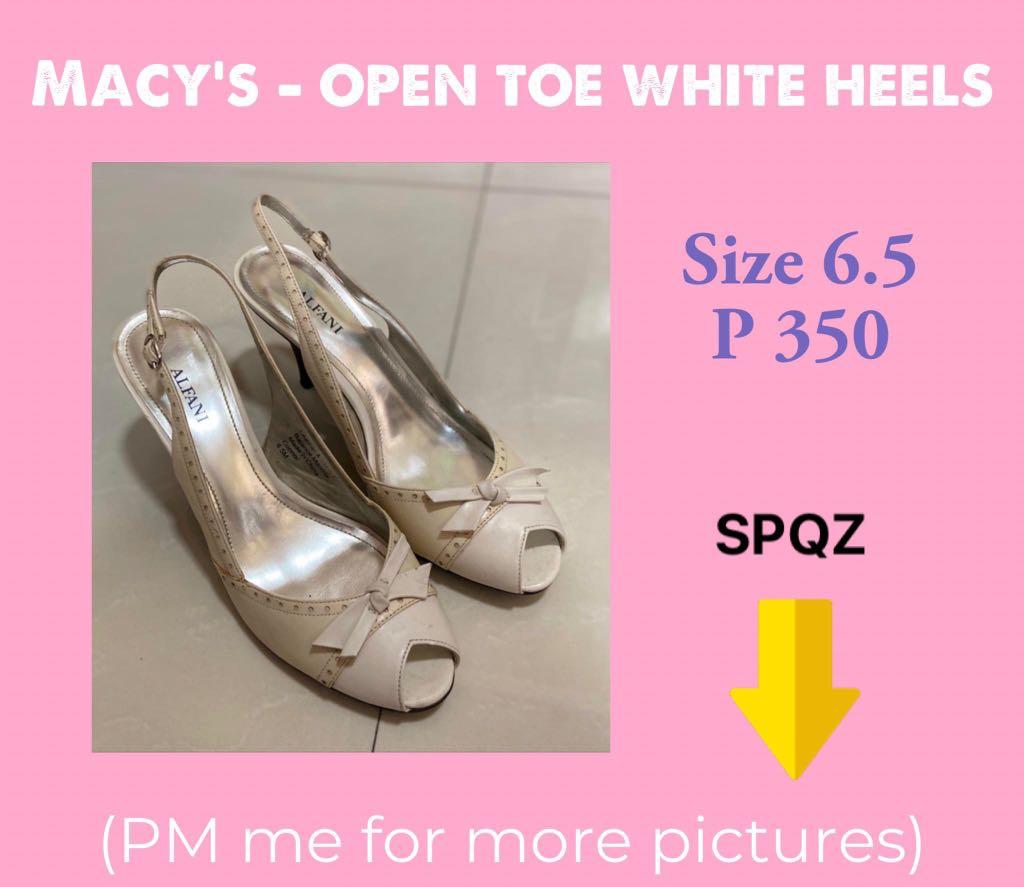 macy's heels silver