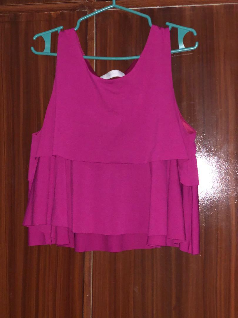 purple flowy tank top