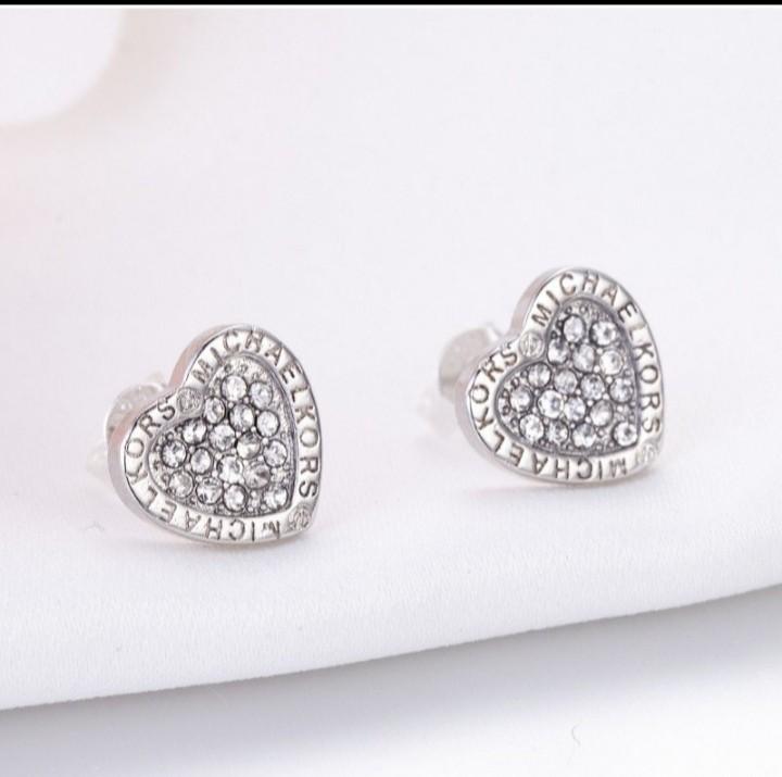michael kors gold heart earrings