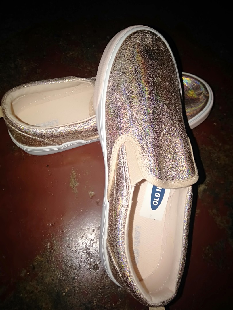 Old Navy Women Slip On Shoes Glitter Hologram Sweet Pink Women S Fashion Shoes Others On Carousell