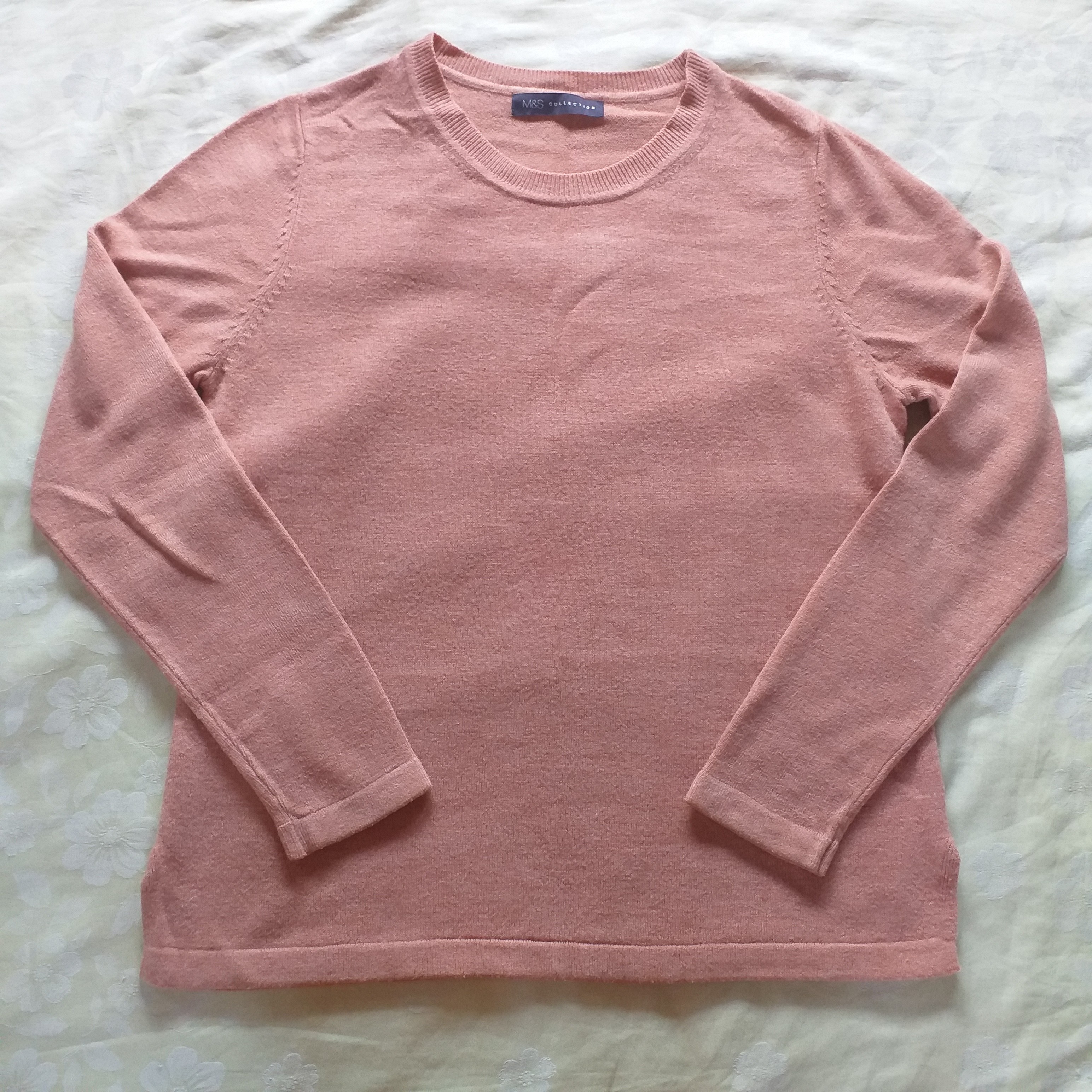 peach sweater