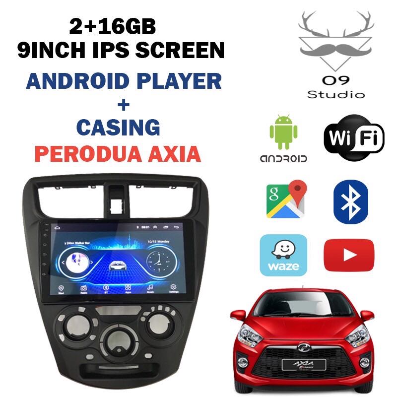 Perodua Axia 2 16gb 9 Inch Ips 2 5d Full Hd Screen Android Player With Casing Auto Accessories On Carousell