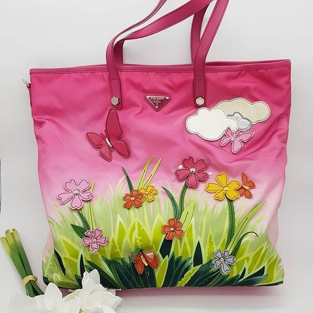 pink prada tote
