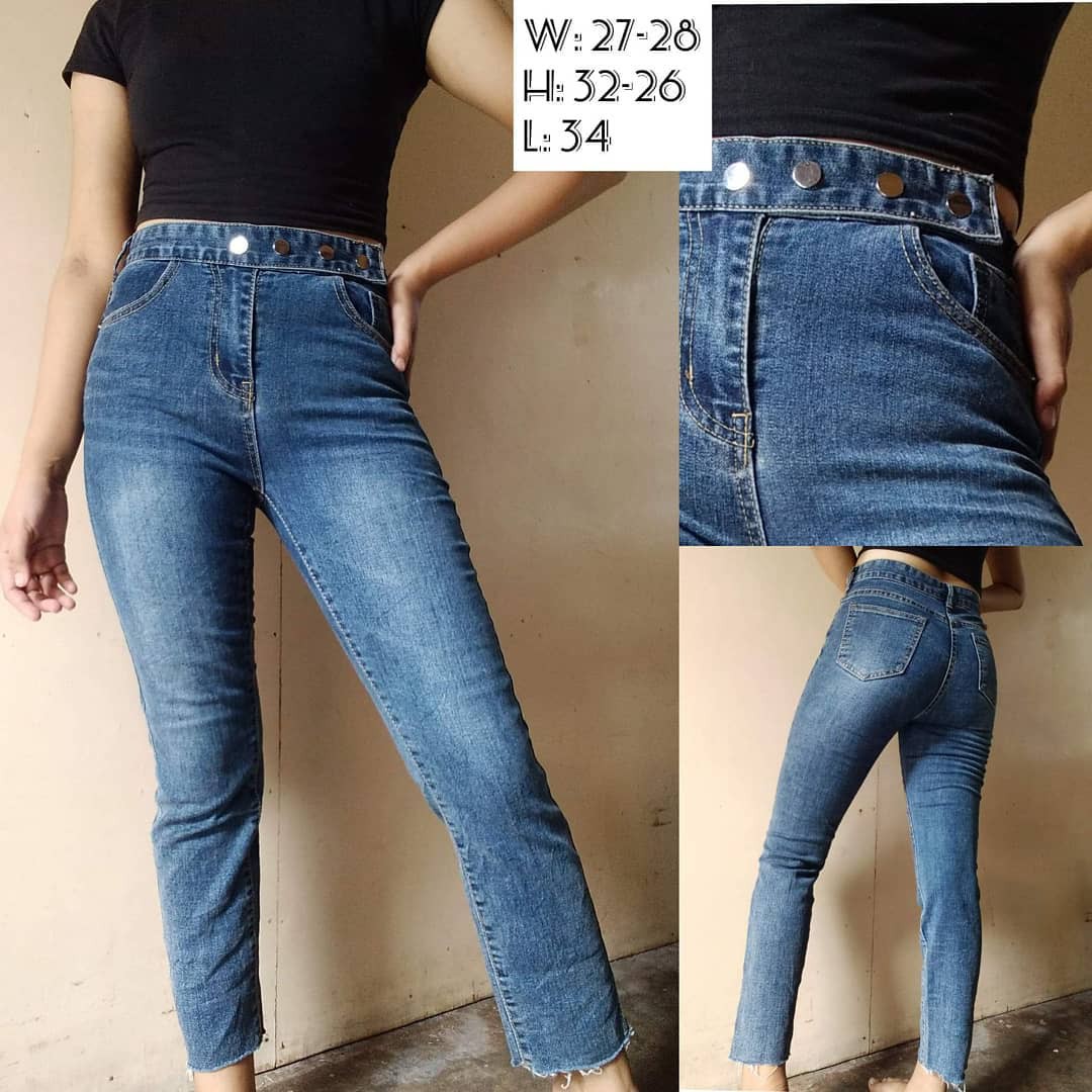 raw waist jeans