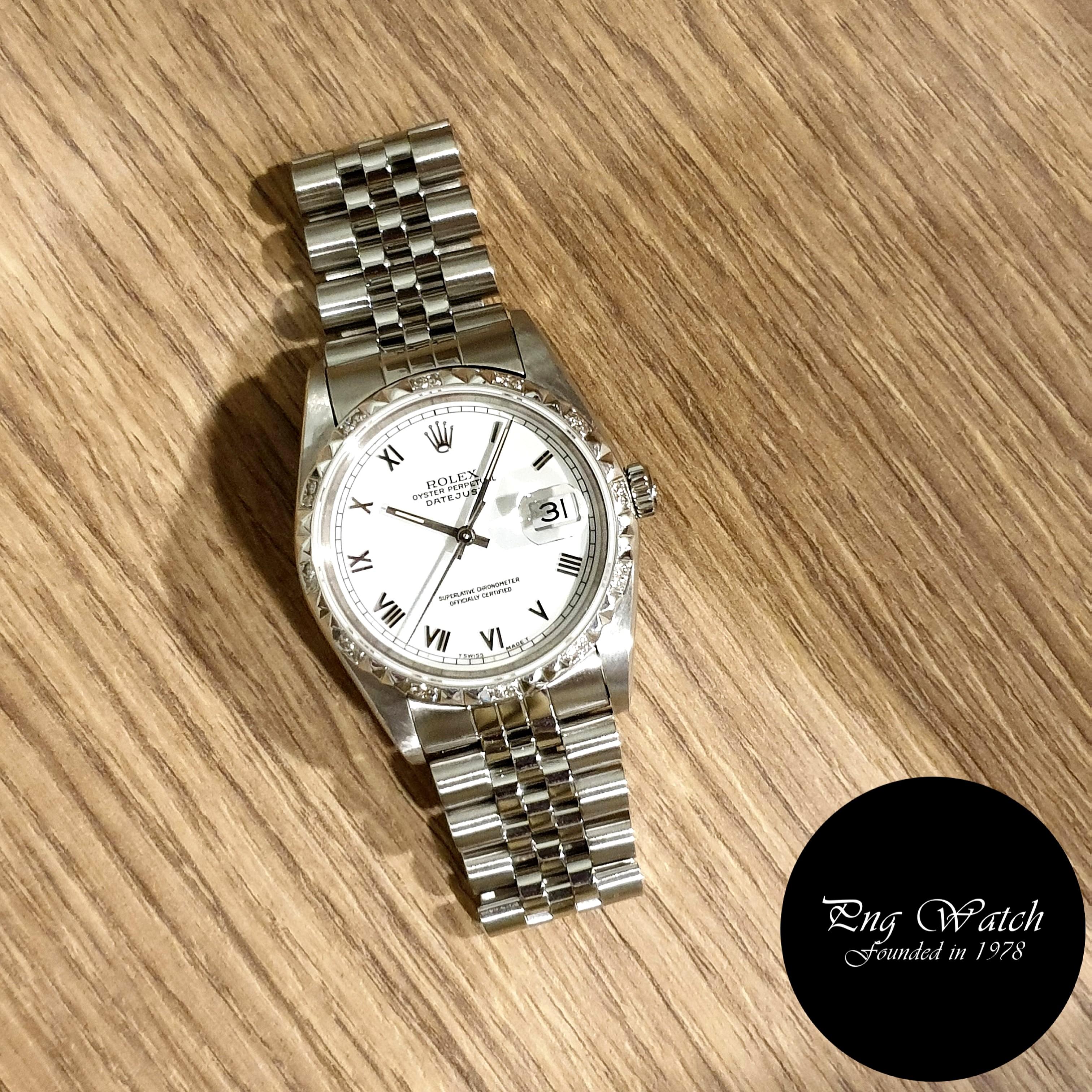 NOT AVAILABLE Rolex Oyster Perpetual White Small Roman Datejust