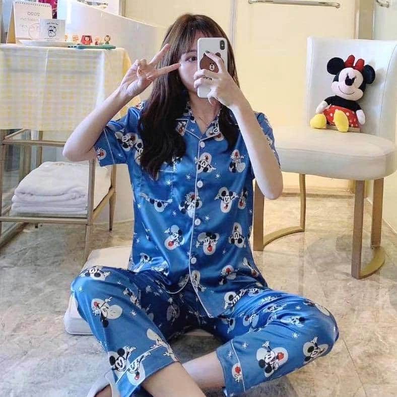 mickey mouse short sleeve pajamas