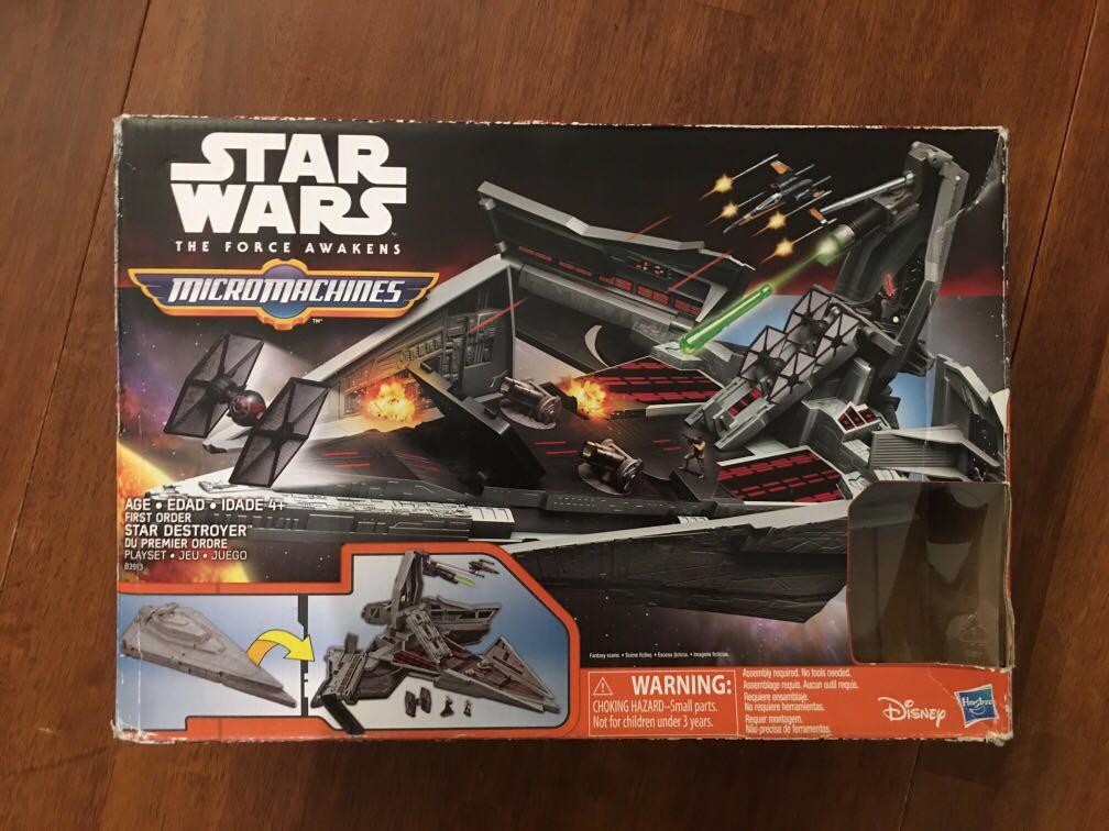 Star wars the force awakens micro best sale machines first order star destroyer playset