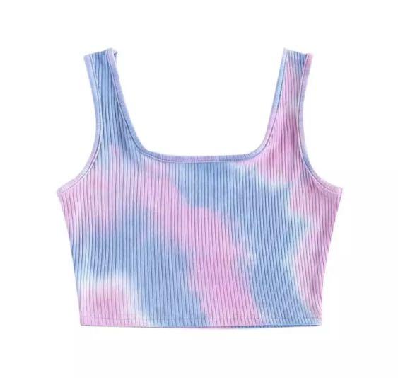 tie dye dri fit tank top