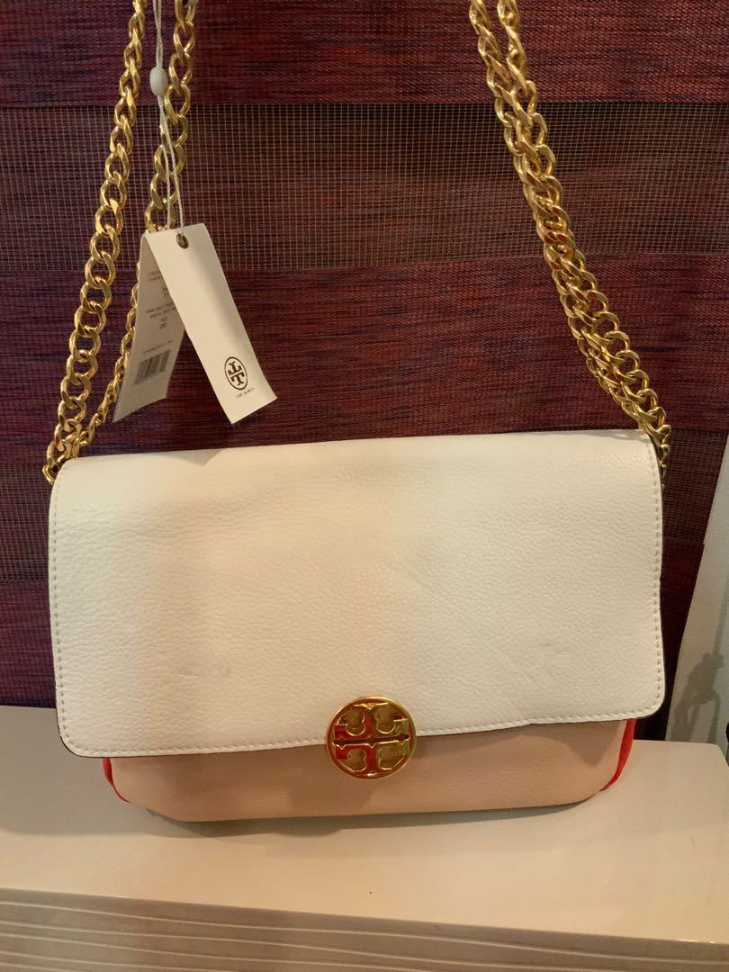 Tory burch chelsea color block chain shoulder bag, Luxury, Bags & Wallets  on Carousell