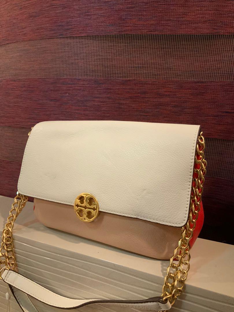 Tory burch chelsea color block chain shoulder bag, Luxury, Bags & Wallets  on Carousell
